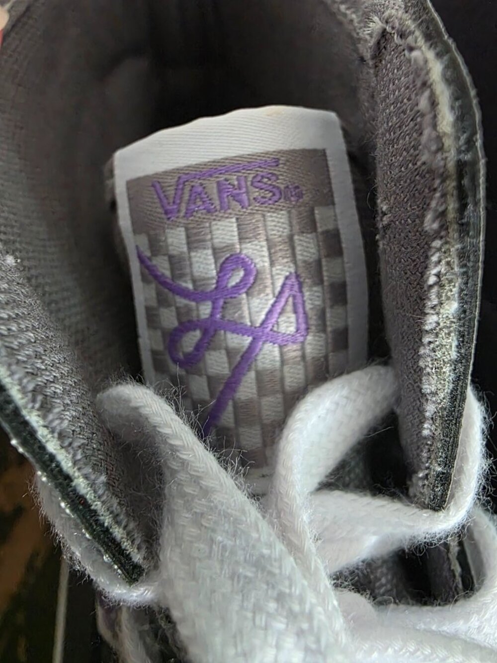 Vans gray & black The Lizzie high top synthetic skateboard sneakers - Picture 3 of 13